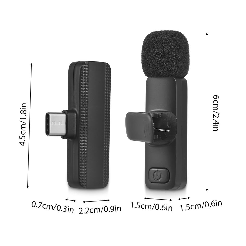 Wireless Lavalier Microphone System Single Microphone Noise Reduction Wireless Transmission Lightweight Plug and Play