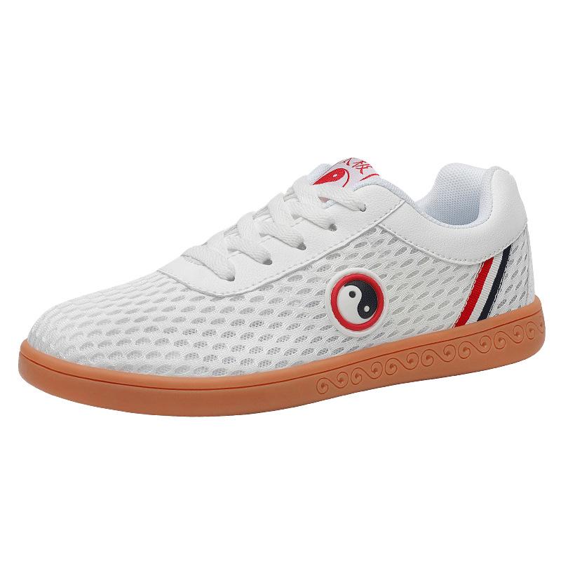 Tai Chi shoes wear-resistant beef tendon sole Tai Chi practice shoes breathable mesh Kung Fu martial arts shoes special white cloth shoes