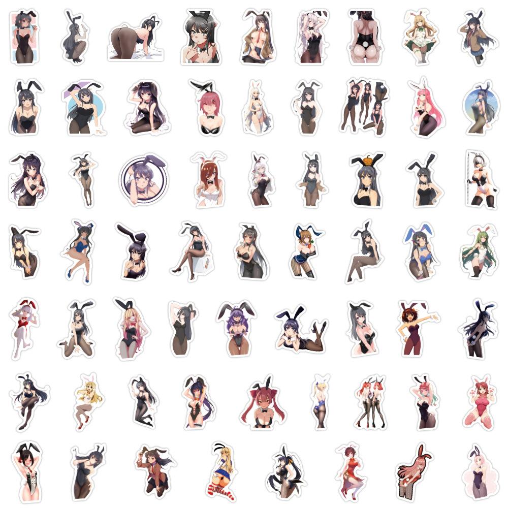 50/340 Anime Sexy Girl Graffiti Stickers Decorative Skateboard Guitar Personality Stickers
