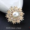 Spilla Corona di Perle e Strass di Cristallo Coreano - Spilla Versatile per Sciarpe da Donna con Spedizione Gratuita