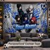 Wall Hanging Tapestry Custom NameBlue Lock Pattern Personalized Printed Fabric Wall Decor