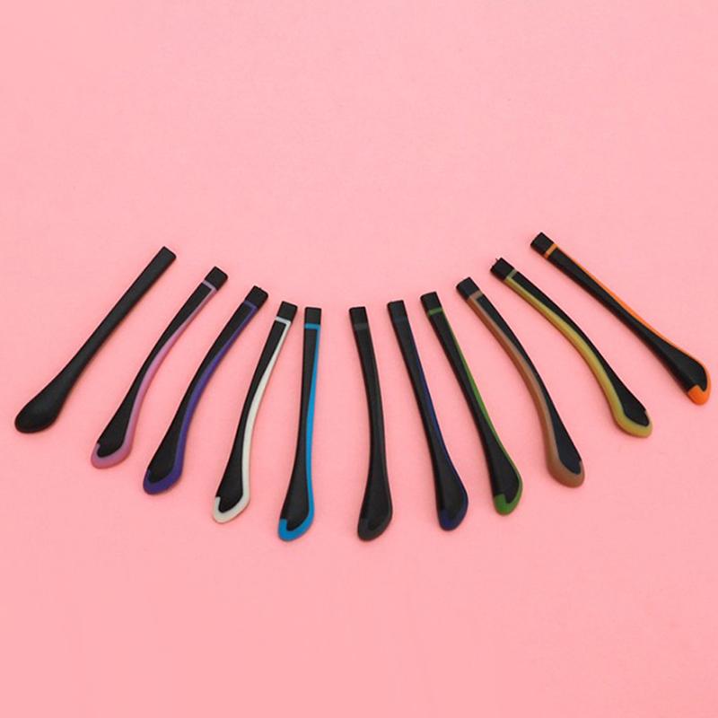 1Pair Tungsten Carbon Rubber Square Hole Glasses Foot Cover Eyeglasses Anti-Skid Sleeve Soft Silicone Prevent Allergies Ear Hooks