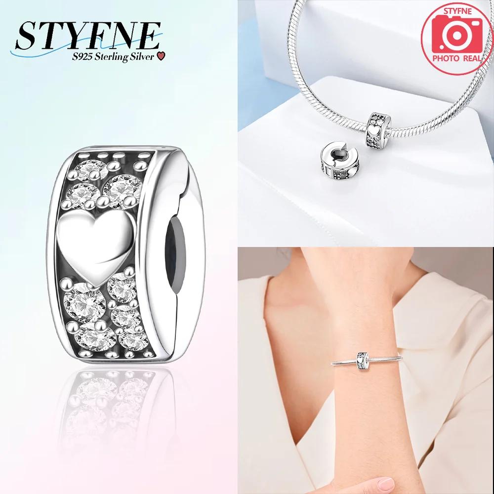 Copper Metal Inlaid Zirconium Flowers Four Leaf Clover Feathers Love Box Clip Charm Bead Components Spacer Bead Components Compatible With Bracelet