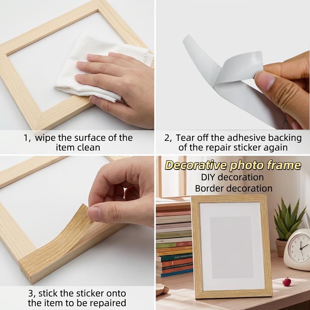 1 Roll Self-Adhesive PVC Wood Grain Tape - Peel & Stick Wood Veneer for Cabinets Floors Compatible for Furniture Edging