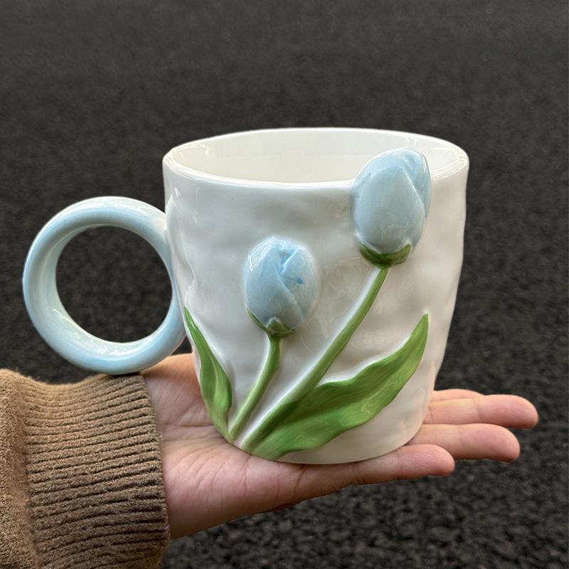 Koreanische Tulpenbecher für Mädchen Geburtstagsgeschenke Praktische Tassen für beste Freundin Souvenir Geschenkbox