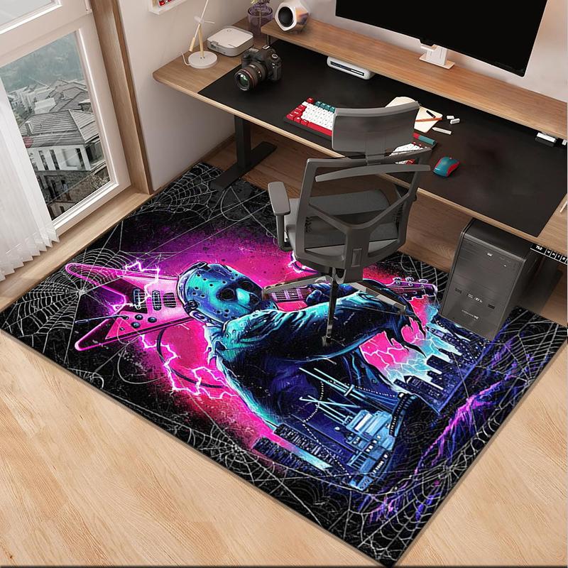 Horror Movie Characters Collage Office Rug Chair Mat, Game Carpet, Suitable for Front Door, Bedroom, Living Room, Desk, Holiday Gift