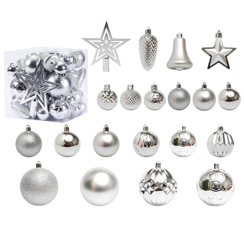 45Pcs/1 Set Christmas Balls Christmas Tree Hanging Ornaments Xmas Tree Pendants Christmas Tree Holiday New Year Decoration