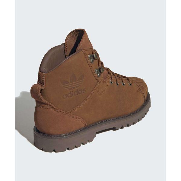adidas Originals Superstar Leather Waterproof Durable Classic Round Toe Lace-Up Comfortable High-Top Outdoor Boots Unisex Boots IH9330