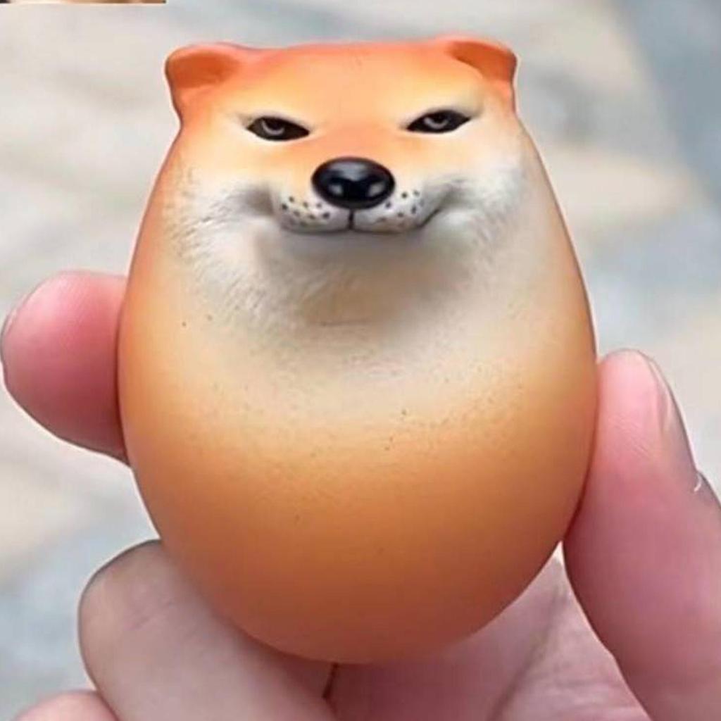 Squeeze Toy Soft Dog Egg Slow Rising Fidget Animals Portable Relaxing Gadgets Desk Decor for Holiday Travel Birthday Kids Adults