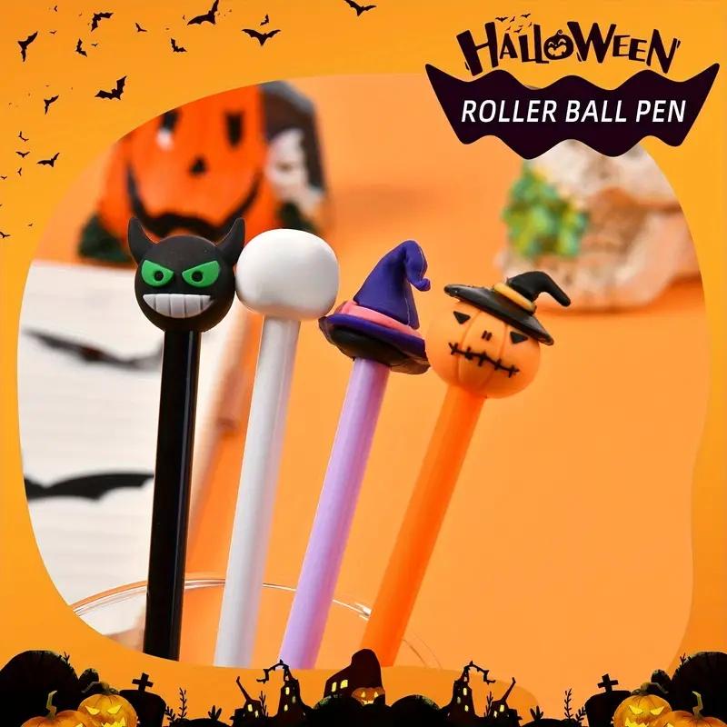 20Pcs Halloween Themed Gel Pens Pumpkins, And Witch Hats - Perfect for Classroom Rewards Or Back-To-School Stationery Gifts