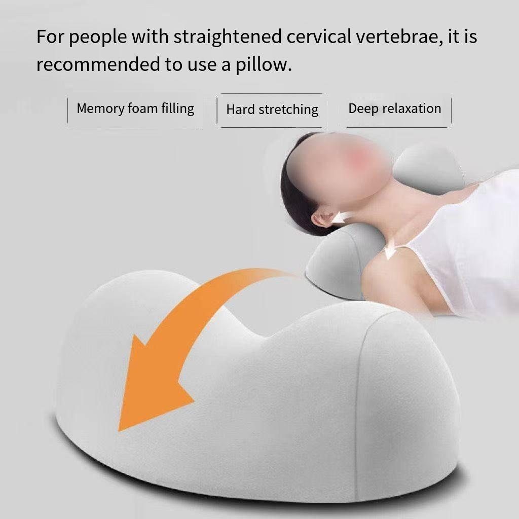 [Ergonomic Cervical Pillow] Ergonomic Neck Support Pillow | 1pc Contoured Cervical Pillow for Sleeping, Breathable Polyester, Hand Wash Only