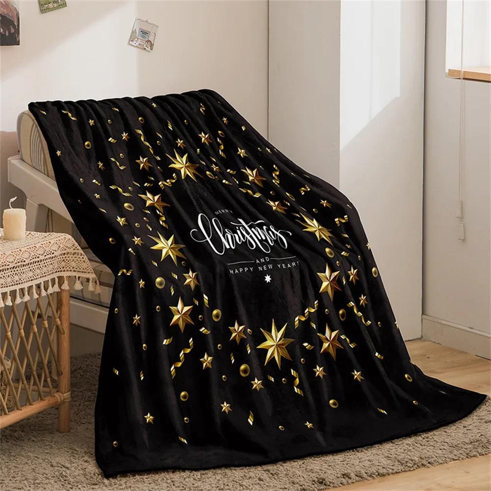 

Cozy Flannel Christmas Throw Blanket with Soft Doublesided Velvet Comfortable Airconditioned Small Blanket for Home 40x50in