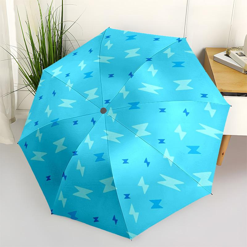 1pc Lightning Bolt Pattern Umbrella with Plastic Handle,Vibrant Cartoon Pattern,Multi-functional UmbrellaPT224
