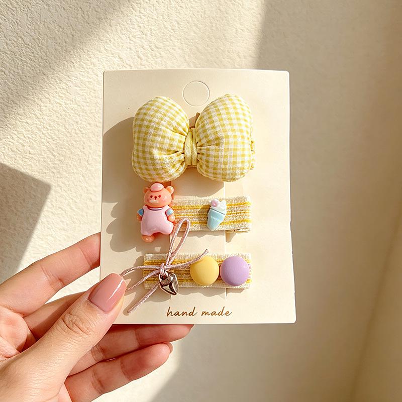 Pink 50-Piece Cute Hair Clip Set: Sweet Girly Japanese Cartoon Bangs Accessories