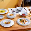 Ceramic Dinner Plate Coarse Pottery Straw Hat Bowl Pasta Plates Soup Plates Fruit Dish Salad Bowl Sting Disc Dim Sum Dish Tray