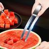 Watermelon Cutter Slicer Stainless Steel Watermelon Cube Cutter Safe Watermelon Fruit Knives Melon Cutter For Kitchen Gadget