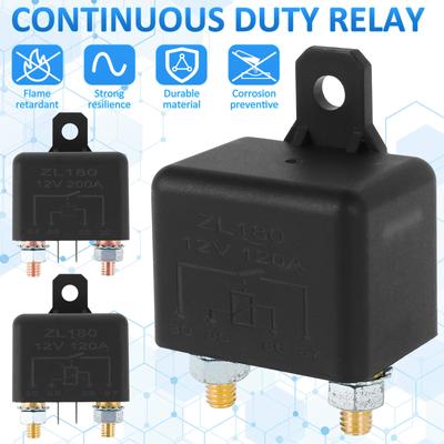 2 Piezas de Relés Automotrices 12V 120A/200A Relé de Arranque de Alta Corriente Relé de Conductividad Fuerte Relé Universal Interruptor de Relé Accesorios para Coche