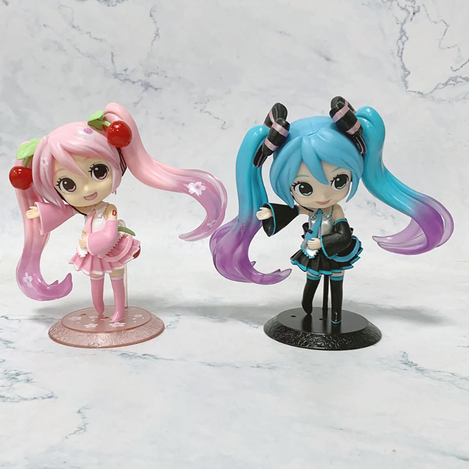 Anime Hatsune Miku Figure Character Ornaments Cherry Blossom Pink Leek Green Desk Decoration Ornaments Toy kid Birthday Gift