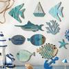 Mediterraneans Wood Fish Wall Decors Hanging Plaques Ornaments Coastal Theme Nursery Beach House Cottage Accent Gift