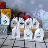Mini House Silicone Mold Candle Holders Resin Mold Christmas Ornament Mold Epoxy Resin Casting Molds for DIY Candle Soap