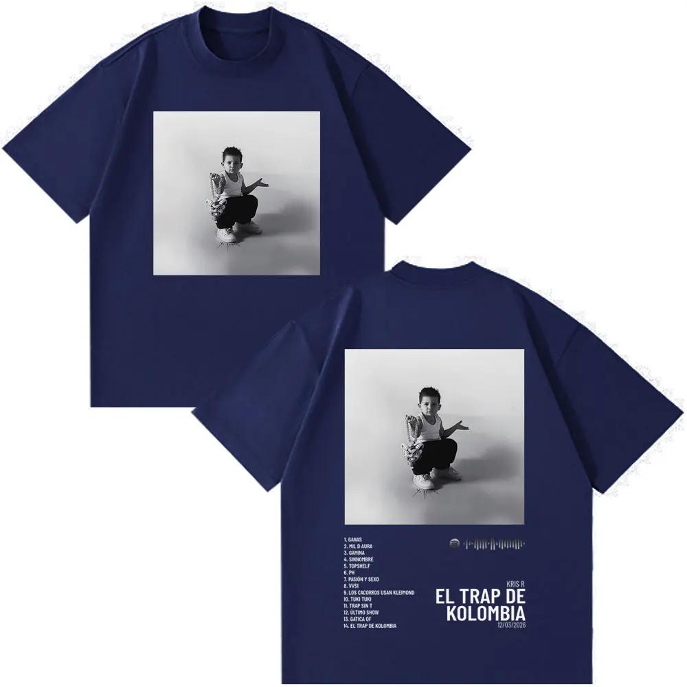 Rapper Kris R New Album 2026 Print Tshirt Unisex Women Vintage Hiphop Tshirts Summer Loose Casual Cotton Oversized Tshirts