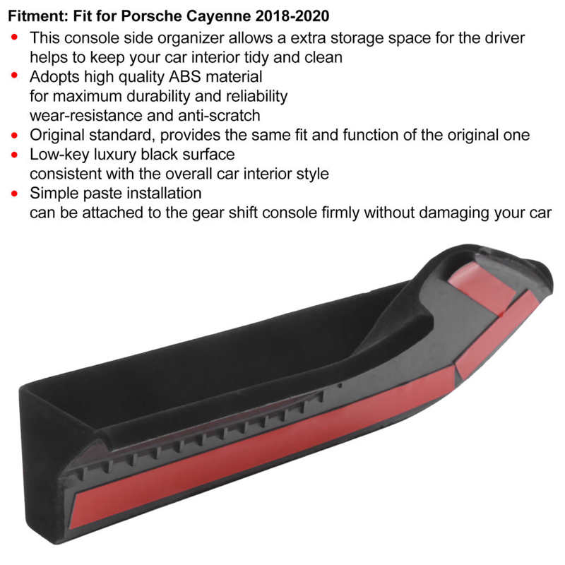 Gear Shift Side Storage Box Console Armrest Container Case Fit for Porsche Cayenne 2018   Auto