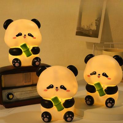 Panda LED noční světlo Roztomilé silikonové noční světlo USB nabíjecí dotyková noční lampa časování ložnice