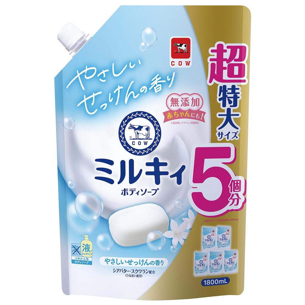 Milky Body Gentle Soap 1800ml Soap, Refill,