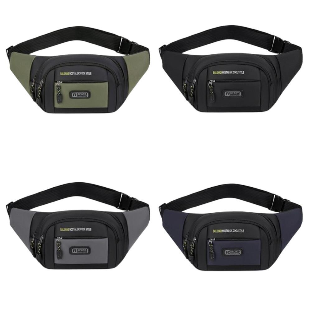 Multiple Pockets Multifunctional Waist Bag Large Capacity Men Running Pouch Men Chest Bag  Gym
