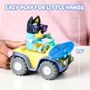 Bluey Bandit Surf Beach Toy Set, 3-Inch Poseable Bandit Figure, Beach Toy Kit with Sunglasses, Quad Bike, and Surfboard Accessories