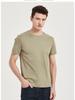 120-count Double-sided Liquid Ammonia Mercerized Cotton Short-sleeve Crew Neck Premium Pure Cotton Long-staple Cotton T-shirt for Men