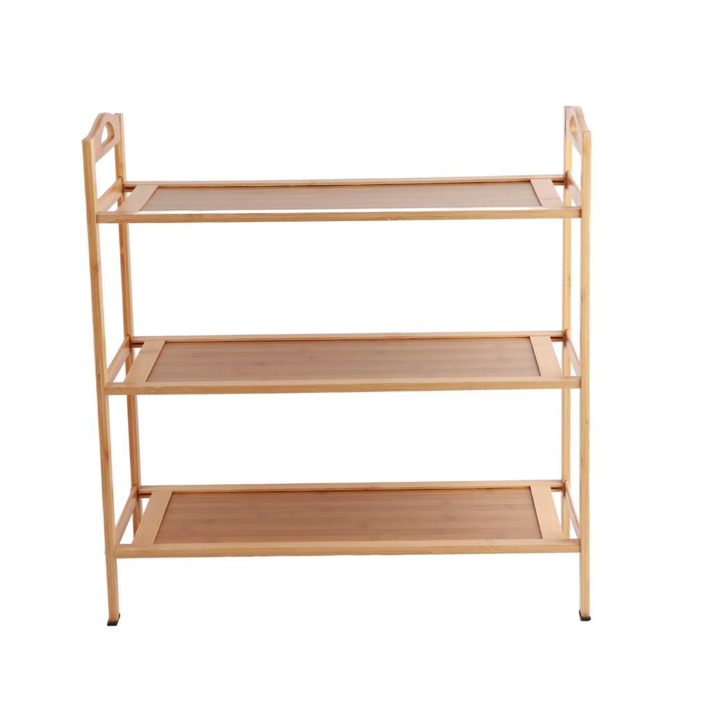 Multi Layer Shoe Rack Thicken Bamboo Large Capacity Durable Shoe Storage Rack for Bedroom Dormitory 3 Layers, 50cm
