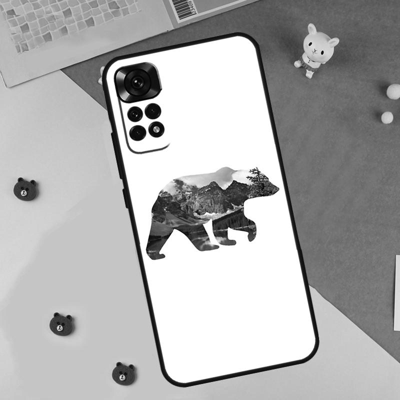 Cartoon Grizzly Bear Case For Xiaomi Redmi Note 14 13 12 9 10 11 Pro 10S 11S 12S Cover For Redmi 13C 10C 12C 14C