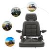 For Black Universal Iron Tractor Seat,47*42cm PVC Tractor Seat Armrest 26cm Headrest Adjustable 66-70cm Seat 8cm for Tractors