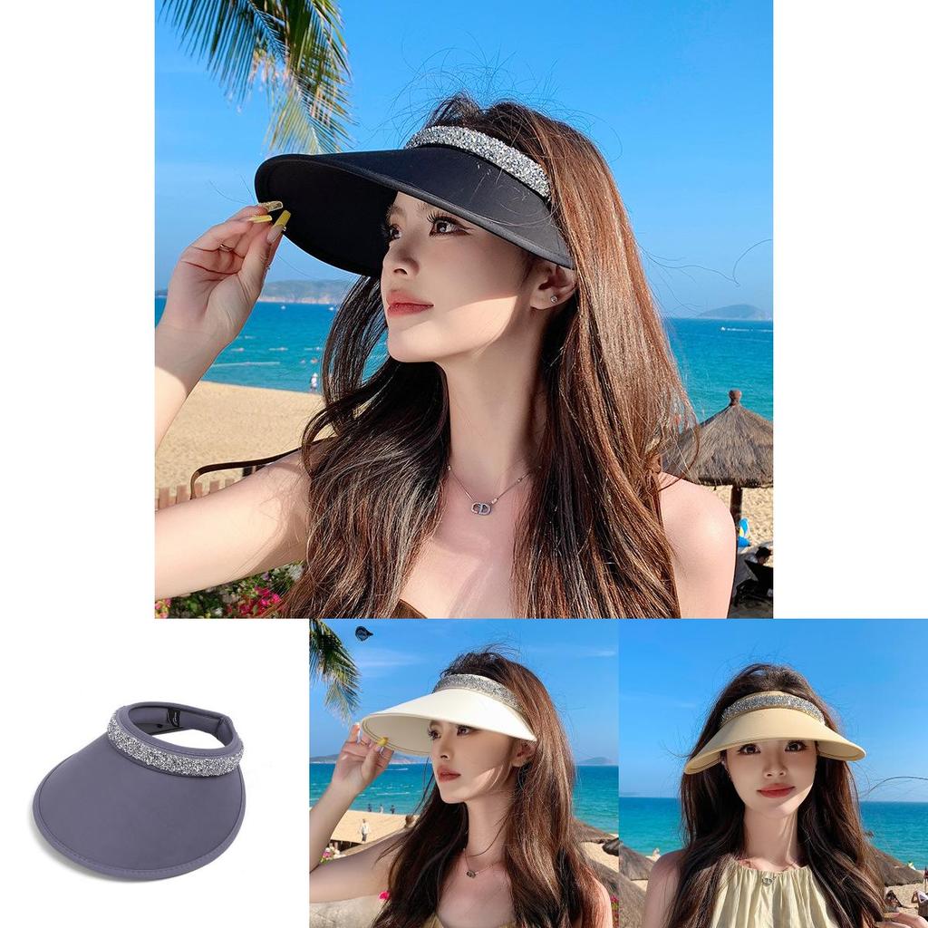 Sparkling Open Top Sun Hat For Beach And Outdoor Activities
