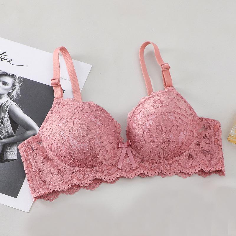 

Подростковый кружевной комплект нижнего белья: Беспроводной бюстгальтер пуш-ап для студенток 38/85 AB