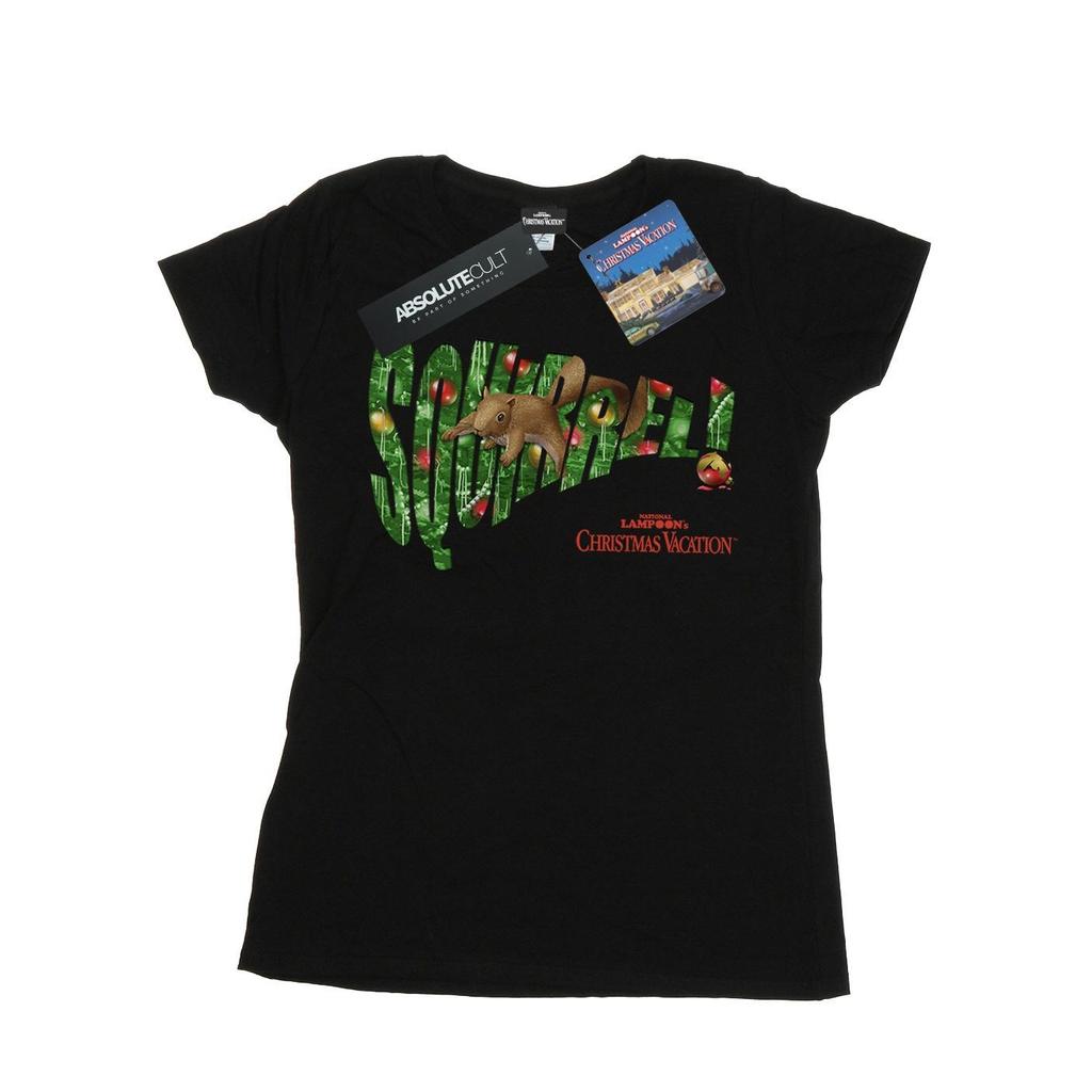 National Lampoon´s Christmas Vacation Womens/Ladies Squirrel Tree Cotton T-Shirt