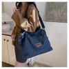Denim bag women's large-capacity new versatile summer messenger bag college student portable tote bag