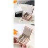 Minimalist Vintage Jewelry Organizer - Portable Travel Box with Display for Earrings Necklaces Rings & Accessories