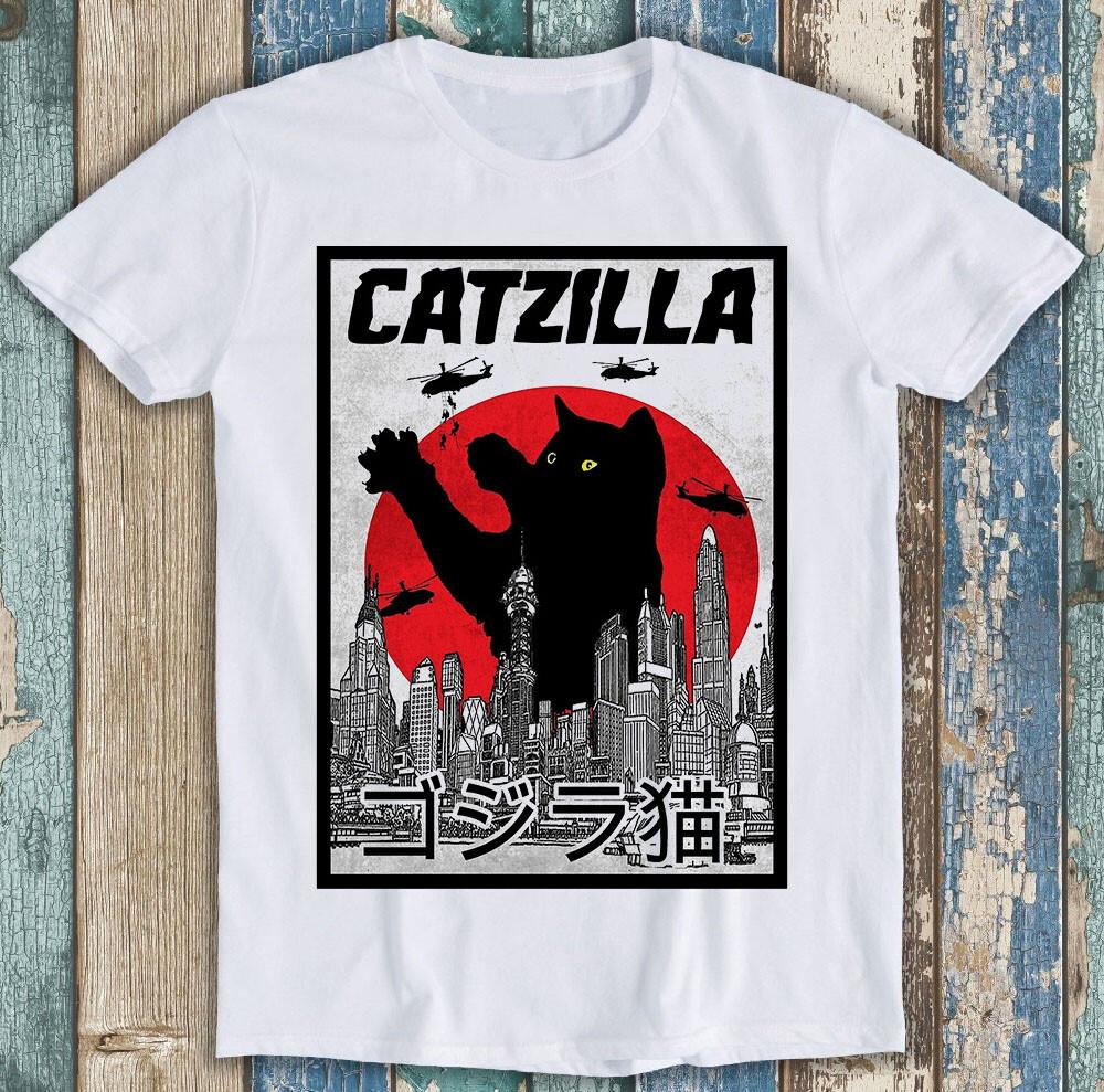 Catzilla King Of Pawster Paws Cat Kitten Pet Lover Funny Gift Tee T Shirt M2176