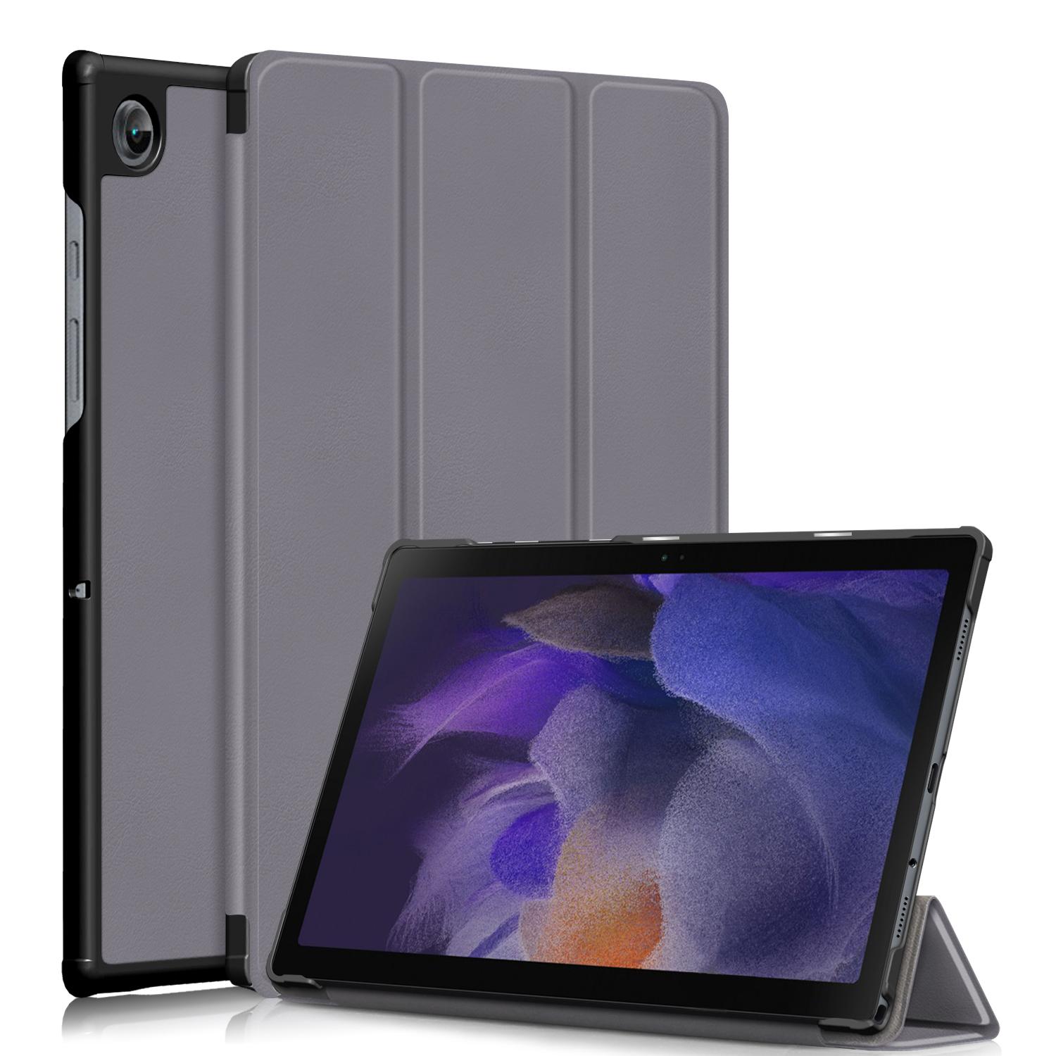 

Чохол для Samsung Galaxy Tab A8 2021 PU Flip Tri-Fold Magnetic PU Leather Stand Cover For Samsung Tab A8 10.5 SM-X200/SM-X205 Чохол для планшета Funda TAB A 2019 T290 T295 8in темно-сірий колір