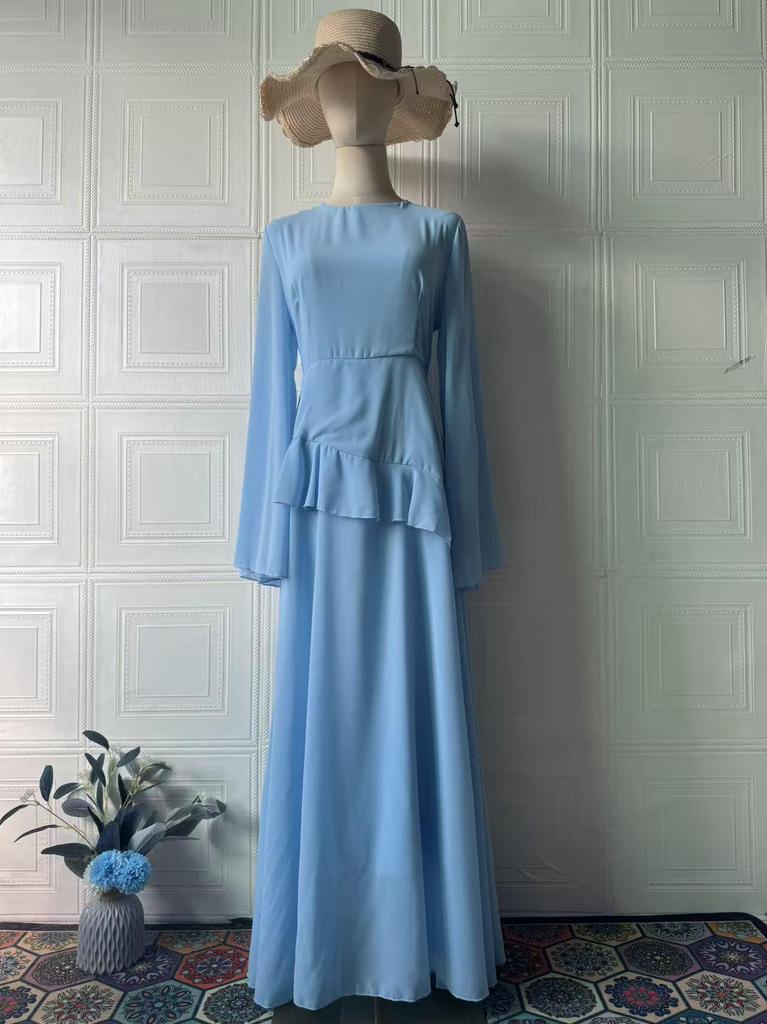Elegant 2025 Autumn Long Sleeve Slim Fit Waist-cinching Dress for Women
