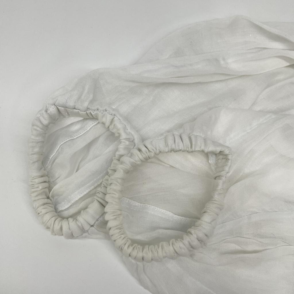 DRAWER See-through Pullover Ribbon Design Blouse Shirt Tops 36 whiteUsed