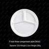 Huihuang Round 3-Compartment Melamine Divided Plate