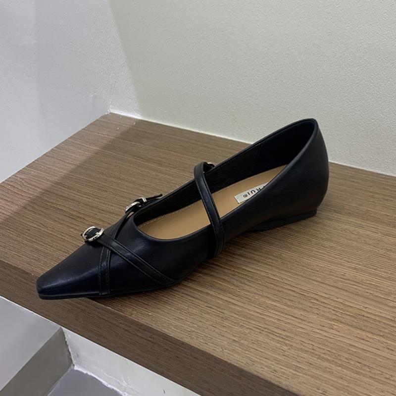 

Bailamos Women Flat Fashion Round Toe Slip On Ladies Elegant Mary Jane Shoes Soft Flat Heel Outdoor Dress Ballerin Shoes 35