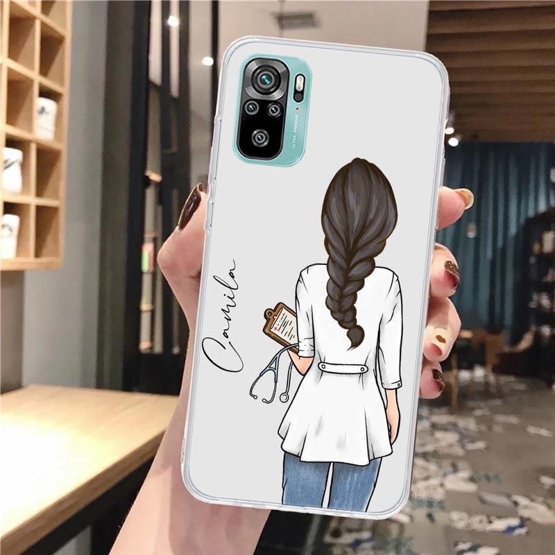 Lékařská sestra Lékař Měkký kryt na telefon Pro Xiaomi Redmi Note 12 12S 13 14 11 11S 10 Pro 10S 11T 11E Plus 14Pro Vzorovaný kryt Poznámka
