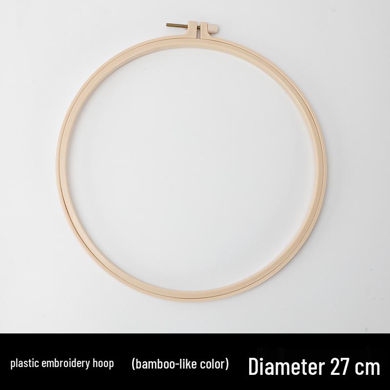 Bamboo-Style Plastic Embroidery Hoop: Handmade DIY Round Frame & Stand