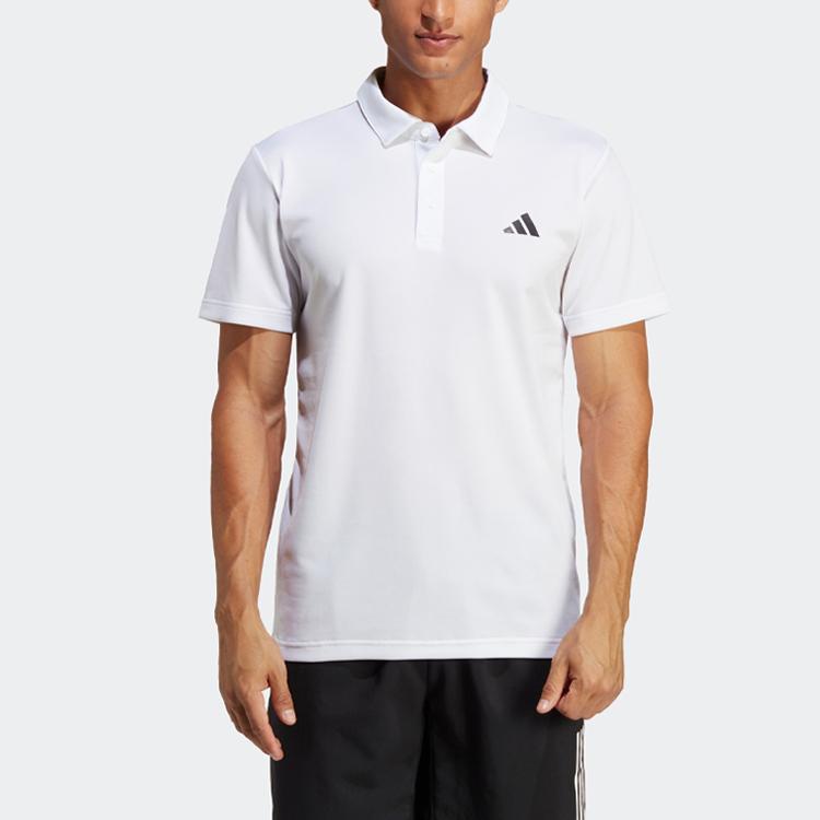 Adidas Tennis Fabric Polo Shirt With Solid Color Logo Men Tops White HR8729