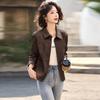 Fashion Casual Leather Jacket Short Small Coat Women's Spring and Autumn New Thin Leather Jacket