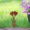 Wetterfester Eisenherz Gartenstecker 2D Wegakzentstecker Valentinstag